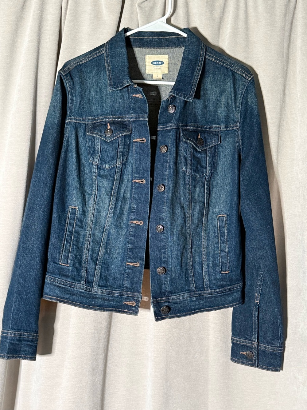 Old Navy Women's Classic Blue Denim Jacket Large